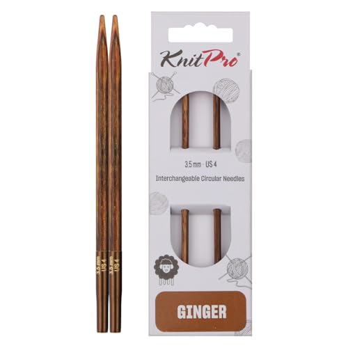 KnitPro Ginger Interchangeable Circular Needles 5" (13cm) | US Size 4 (3.5mm) - size: US 4 (3.5mm)