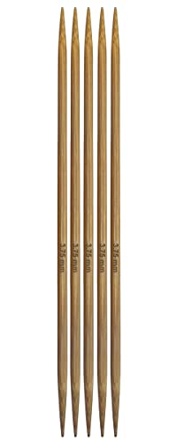 Mdoker Bamboo Double Pointed Knitting Needles Carbonized Bamboo Knitting Needle 7.9 inch(20cm) Length for Handmade Creative DIY Knitting Yarn Projects,Size US 5(3.75mm) - size: US-5-(3.75mm)
