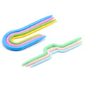 FDXGYH 7 Pcs U Shape Multicolor Bent Cable Stitch Holder Needles Plastic Twist Curved Hand Knit Knitting Needles - size: 7 Pcs