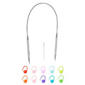 uxcell 10.25 Gauge Knitting Circular Needle 16 Inch(40cm) Metal Round Stainless Steel Needle with Large Eye Sewing & Stitch Markers for Handmade Projects DIY Knit Blankets - size: 6.5mm, 16 inch