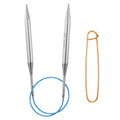 HARFINGTON Circular Knitting Needles 16" Stainless Steel US 11/7.0mm Knitting Needles 4.13" with Knitting Stitch Holder for Fast Knitting Tip to Tip Sweater Scarves Necklaces - size: US 11/7.0mm x 10.5 inch (40cm)