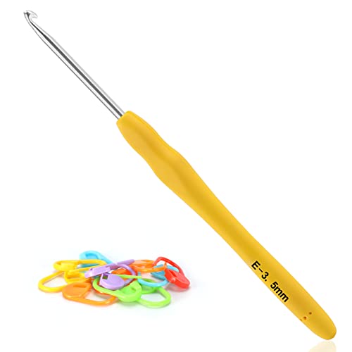 Vodiye Professional Extra Long 3.5mm Crochet Hooks Set, Ergonomic Handle, Perfect for Beginners and Experienced Lovers - size: 1pc - 3.5mm