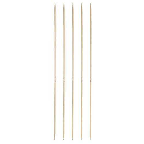 HARFINGTON 5Pcs Bamboo Knitting Needles Double Pointed Size US 0(2mm) 7.9 Inch(20cm) Straight for Handmade Creative DIY Knitting Craft Yarn, Yellow - color: Yellow, size: US 0(2mm)