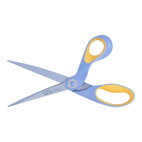 Westcott ExtremEdge Adjustable Tension Titanium Bonded Scissors, 9" Bent, Gray - color: ['Violet']
