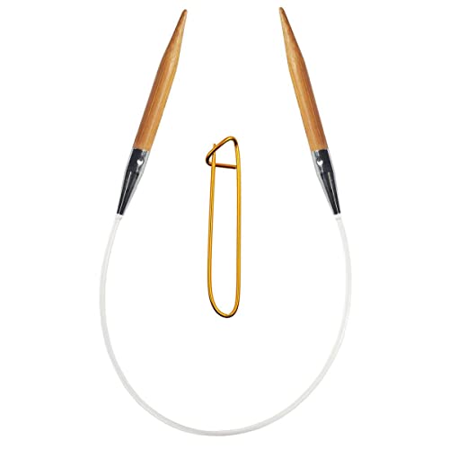ChiaoGoo Bamboo 9-Inch, US 1.5 (2.5mm) Circular Knitting Needle | Bamboo Semi-Sharp Tips, Stainless Steel Memory-Free Cable, Smooth Metal Join, Easy-Grip, Stitch Holder - size: US 1.5 (2.5mm), 9 in. (23cm)