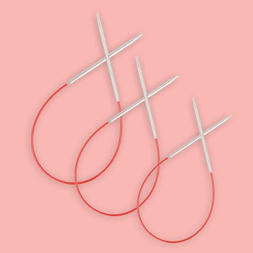 ChiaoGoo SS Red Circular, 9" (23 cm), US 6 (4 mm) - size: US 6 (4.00mm)