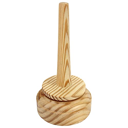 Wooden Yarn Holder with Twirling Mechanism, Hand Operated Yarn Dispenser and Yarn Winder, Solid Wood Knitting & Crochet Accessory for Craft Lovers, 7 Inch - color: Style-1