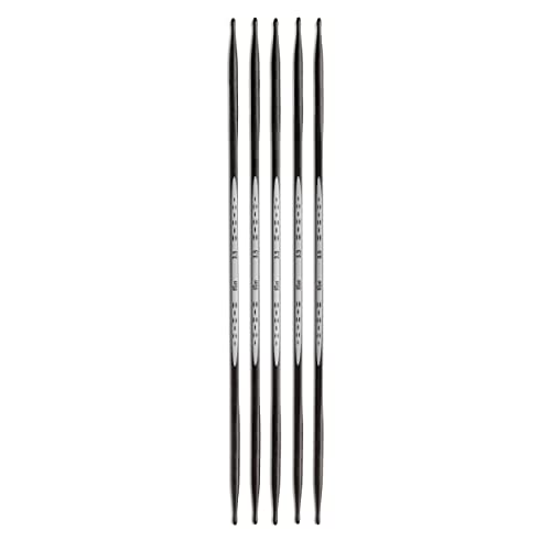 Prym 8" Ergonomic Double Point Knitting Needles, Carbon, US 4 (3.5mm) - size: US 4 (3.5 mm)