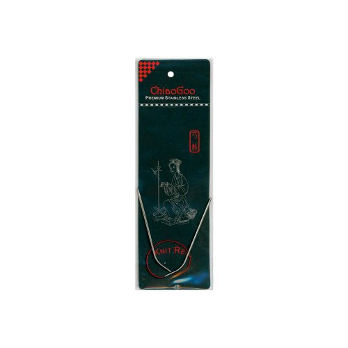 ChiaoGoo Red Circular 9-inch (23cm) Stainless Steel Knitting Needle; Size US 3 (3.25mm) 6009-3 - size: US 3 (3.25mm)