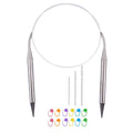 Circular Knitting Needles 32inches/80cm,Size US 15(10mm) Stainless Steel Round Knitting Needles for Handmade Knitting DIY - size: US15/10mm