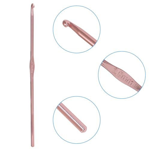 Bivethoi Aluminum Crochet Hook 3.5mm, 20 Pcs | Knitting Needles, Bulk Set, For Craft Yarn, For Beginners - size: 3.5mm