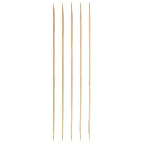 HARFINGTON 5Pcs Bamboo Knitting Needles Double Pointed US 1.5(2.5mm) 7.9 Inch(20cm) Straight for Handmade Creative DIY Knitting Craft Yarn, Yellow - color: Yellow, size: US 1.5(2.5mm)