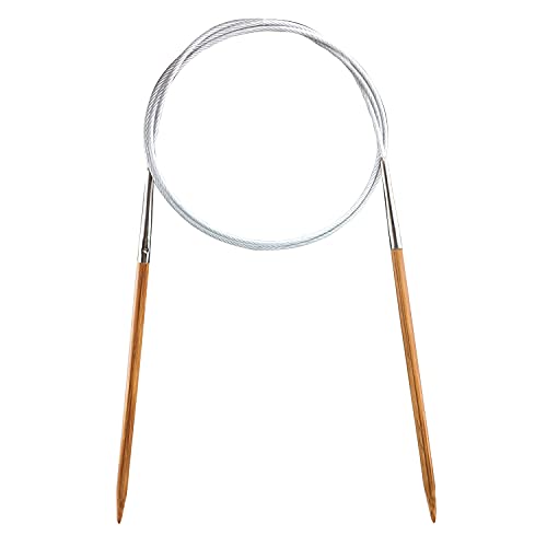 Weabetfu Bamboo Circular Knitting Needle,60-inch Length for Handmade Creative DIY and Any Weave Yarn Projects,US Size 5(3.75mm) - size: US 5(3.75mm)