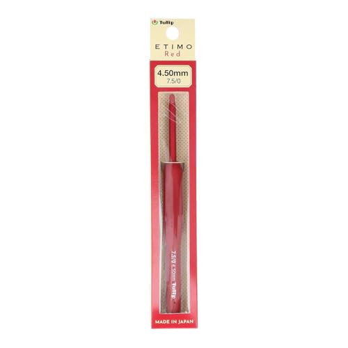 Tulip Etimo Red Crochet Hook Soft-Grip 4.50mm 1pc - color: Red, size: 4.50mm