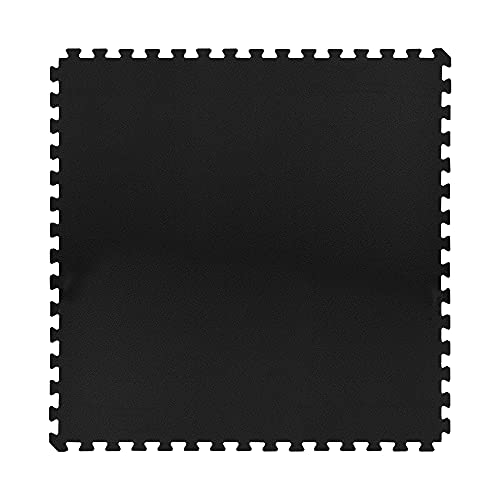 FlooringInc's 1" Thick Foam Tiles, 3'x3' or 2'x2' Reversable Interlocking Tiles, Ideal Yoga Mat, Gymnastics Mat, Workout Mat for MMA and Jiu Jitsu Training - color: Black/Gray, size: 15 - 3'x3' Tiles (135 Sq Ft)