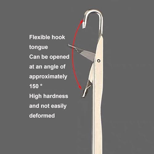 BLUPLE Latch Hook Crochet Needle for Hair 2 Pcs | Grip Comfortable with Smooth Wooden Handle for Micro Braids Hair Extension Feather Carpet