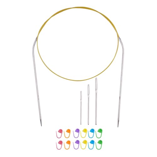 Circular Knitting Needles 32inches/80cm,Size US 1.5(2.5mm) Stainless Steel Round Knitting Needles for Handmade Knitting DIY - size: US1.5/2.5mm