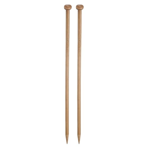 HARFINGTON 9mm Bamboo Knitting Needle Straight Single Pointed 13.8 Inch Long Wooden Sweater Knitting Needles US Size 13 for Yarn Beginners Hand Sock DIY - size: 9mm US Size 13