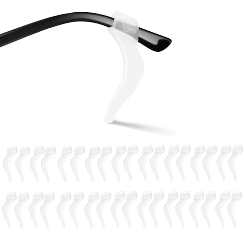 SMARTTOP Eyeglass Ear Grips -20 Pairs eye glasses ear grippers Anti-slip Holder, Silicone Ear Hook, eyeglasses ear grip Sleeve Retainer for Sports Glasses, Sunglasses Reading Glasses - color: Us-s-22a-clear