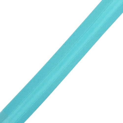 Mandala Crafts 55 Yds 1 Inch Aquamarine Double Fold Bias Tape for Sewing | Machine Washable Binding Tape for Quilting, Hemming, Seams, Fabric Piping, All Fabrics & Denim, Indoor & Outdoor - color: Aquamarine, size: 1 Inch 55 Yards