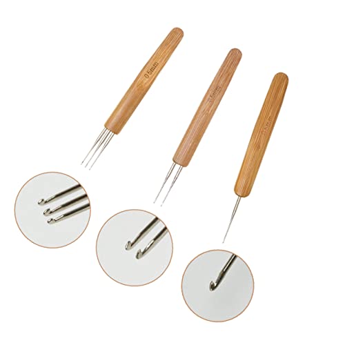 5 Pieces Dreadlock Crochet Hooks for Hair, Loc Needle Interlocking Tool for Braid Craft (0.5mm) - size: 0.5mm