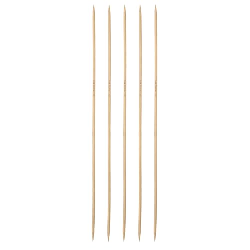 HARFINGTON 5Pcs Bamboo Knitting Needles Double Pointed Size US 1.5(2.5mm) Carbonized 7.9 Inch(20cm) Straight for Handmade Creative DIY Knitting Craft Yarn - color: Brown, size: US 1.5(2.5mm)