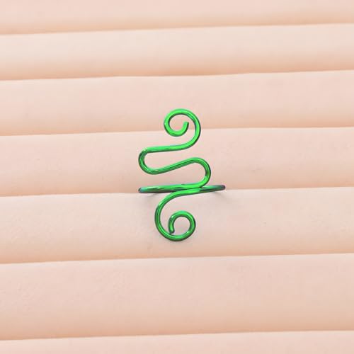 Crochet Tension Rings for Women Adjustable Crochet Hooks Ring - color: Green