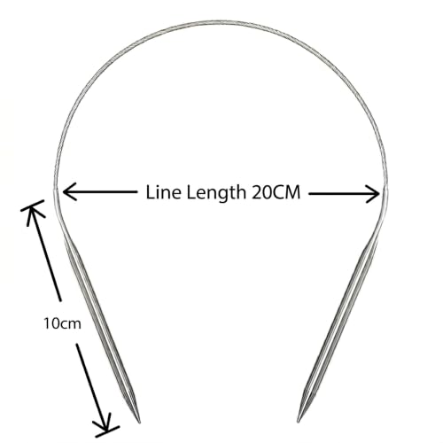 Stainless Steel Circular Knitting Needles 16 Inch / 40cm，US 0 （2mm） - size: 16 inch-0-(2mm)