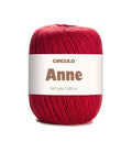 CIRCULO Anne 100% Mercerized Brazilian Cotton Yarn, Fingering, 547 Yds | Color 3581 Pepper, 500 m / 147 g, Smooth, Breathable, Soft, OEKO-TEX Certified, Machine Washable, Crochet, Knitting - color: Red (3581 - Pepper), style: Single