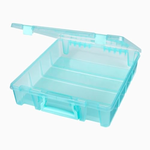 ArtBin 6955AA Super Satchel 1-Compartment Box, Art & Craft Organizer, 1-Pack, Translucent Aqua - color: Aqua, size: 1 Pack