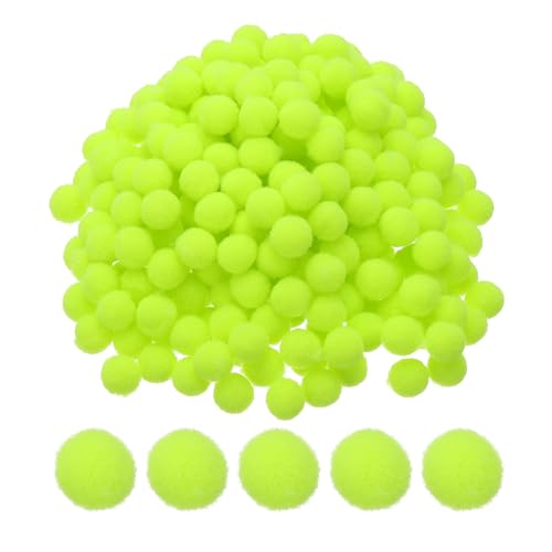 PATIKIL 0.4inch Pom Poms for Crafts, 500pcs Small Pompoms for Crafts Mini Puff Balls Bulk High Elasticity Fuzzy Balls for Hats Christmas Art DIY, Fluorescent Yellow - color: Fluorescent Yellow, size: 0.4inch