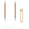 ChiaoGoo Bamboo 40-Inch, US 2 (2.75mm) Circular Knitting Needle | Bamboo Semi-Sharp Tips, Stainless Steel Memory-Free Cable, Smooth Metal Join, Easy-Grip, Stitch Holder - size: US 02 (2.75mm), 40 in. (100cm)