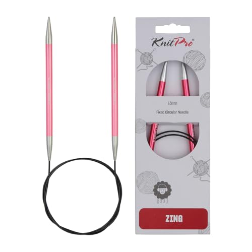 KnitPro Zing Fixed Circular Needles 40" (100cm) | US Size 10.5 (6.5mm) - size: US 10.5 (6.5mm)