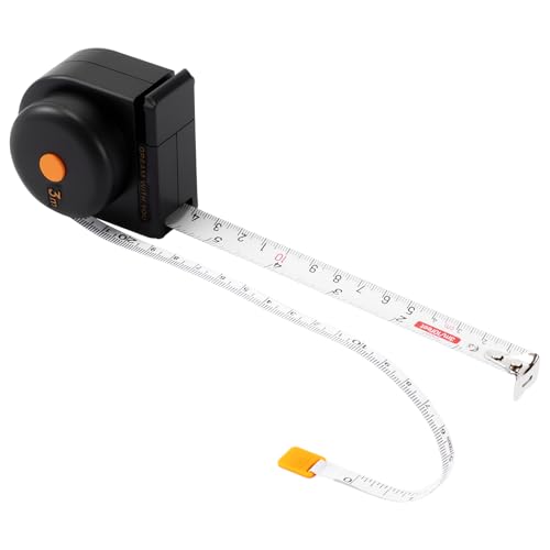 2 in 1 Tape Measure, 60in/1.5m Retractable Measuring Tape with Soft Body Measuring Tape, Dual Sided Inch & Metric, Waist Tape Measure for Body, Sewing, Tailor, Craft, Home - color: black