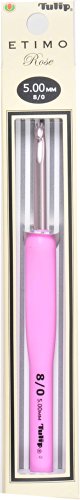 Tulip TER-10 ETIMO Rose Cushion Grip Crochet Hook Needle 8/0 (5.00mm) - size: 8/0