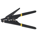 Portable Nylon Cable Tie Gun Adjustable Tension Plastic Zip Tie Fastening and Cutting Tool (Black) - color: Black