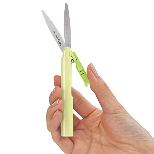 Plus Pen Style Non-Stick Compact TSA Twiggy Scissors with Cover, Green - color: Green, size: 1-Pack