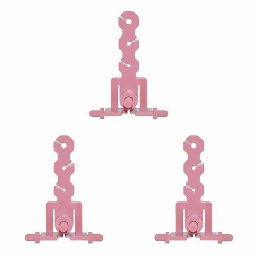 MARRTEUM 3Pcs Knitting Machines Tensioner, Stable Knit Replacement Tension Rod Adapter Accessories Compatible with Sentro 22 32 40 48 Knitting Machines (Pink)
