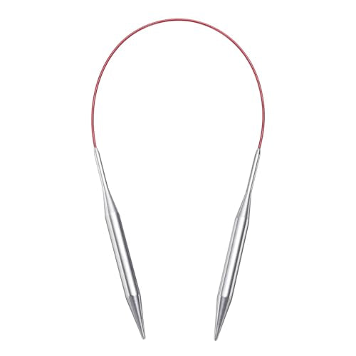 uxcell Size US 11 (8mm) Knitting Needles Circular Needle 16 Inch(40cm) Round Metal Stainless Steel Needle for Handmade Projects DIY Knitting - color: Red, size: 16 inch Size US 11 (8mm)