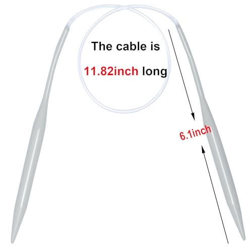 Mdoker Aluminum Circular Knitting Needle Size 13 24 Inch Circular Knitting Needles for Handmade Knitting DIY and Any Weaven Yarn Projects(US Size 13,9mm) - size: US-13-9mm