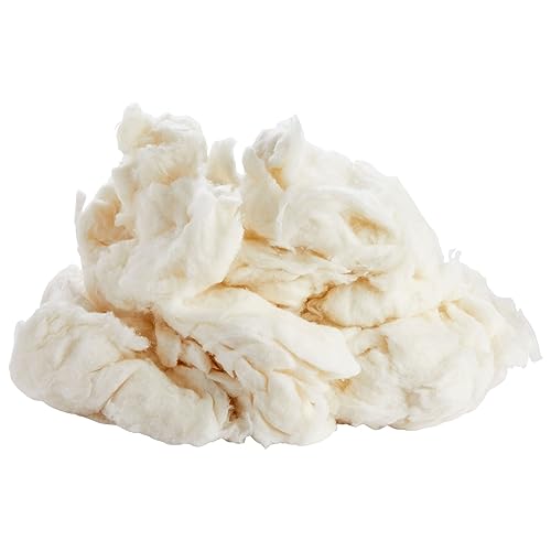 Bright Creations Wool Stuffing - 16 Oz Natural White - Wool Fiber Filling for Crafts, Needle Felting & Stuffed Animals
