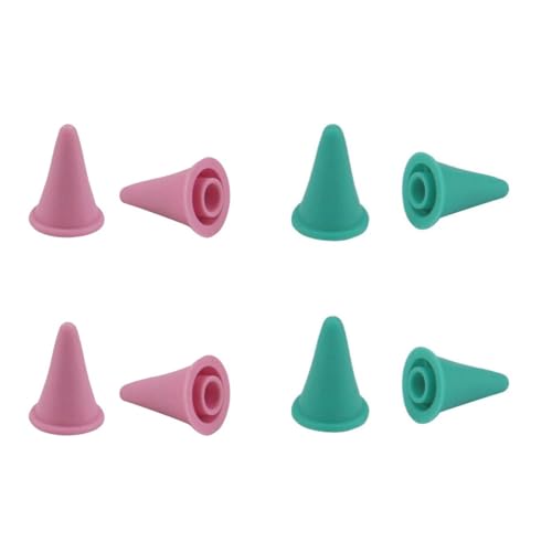 8pcs Knitting Needle Point Protectors, Silicone Knitting Needle Tip Cap Stoppers Stitch Stopper Protector Cover Crocheting Accessories Supplies (Pink Large and Green Large), SATONBEYI - color: Green & Pink, size: Silicone-Large-8P