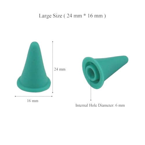 8pcs Knitting Needle Stoppers, Green Large Silicone Knitting Needle Point Protector Needle Tip Cap Stitch Stopper Protector Cover Knitting Accessories Supplies for Knitting Needle, SATONBEYI - color: Green, size: Silicone-Large-8P