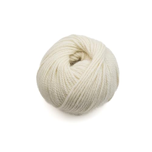 Luca-S ALPINO - Alpaca & Merino Yarn – 2 Skeins of Super Soft Aran Weight Yarn for Knitting & Crochet, 3.5 oz (100g), 164 yds (150m) Total, 60% Alpaca / 40% SF Merino - color: Off White 01, size: 2 Pack