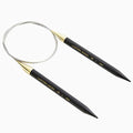 Lantern Moon Ebony Wood Fixed Circular Needles 32" (80cm) | US Size 5 (3.75mm) - size: US 5 (3.75mm)