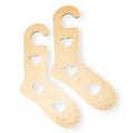 Wooden Sock Blockers Heart Motif, One Pair Knitting and Crochet Sock Mold, Sock Display - Medium (US 7.5-9 / EU 38-40) - size: Medium (US 7.5-9 / EU 38-40)
