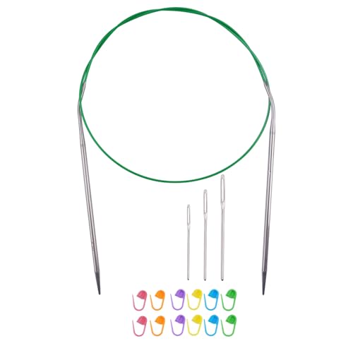 Circular Knitting Needles 32inches/80cm,Size US 4.0(3.5mm) Stainless Steel Round Knitting Needles for Handmade Knitting DIY - size: US4/3.5mm