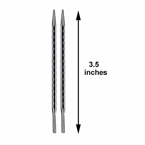addi Skacel Click Rocket 2 Squared Sh. 3.5in. US 10.75 (7mm) Circular Tip | Uses addiClick Interchangeable System, Cubic Shape, Textured Finish, Rounded Edges, Sharp Tips, 10 Colorful Stitch Markers - size: US 10.75 (7.0mm), 3.5 in. (9cm)