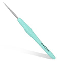 SHWAKK Small Crochet Hook, 0.5 mm Lace Ergonomic Crochet Hooks | Tiny Crochet Needles for Arthritic Hands, Knitting Needles with Soft Handle Beginners and Experienced Hobbyists (0.5 mm) - size: 0.5mm