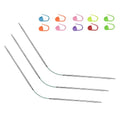 US2.5/3.0mm9-inchFlexibleCircular Double-PointedKnittingNeedles,3-PieceSet | Perfect for knitting socks, stuffed animals, fingerless gloves, coasters, and other small, delicate knitting projects - size: 3.0MM